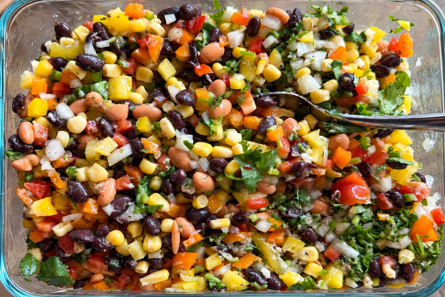 Cowboy Caviar, cooked and ready to serve